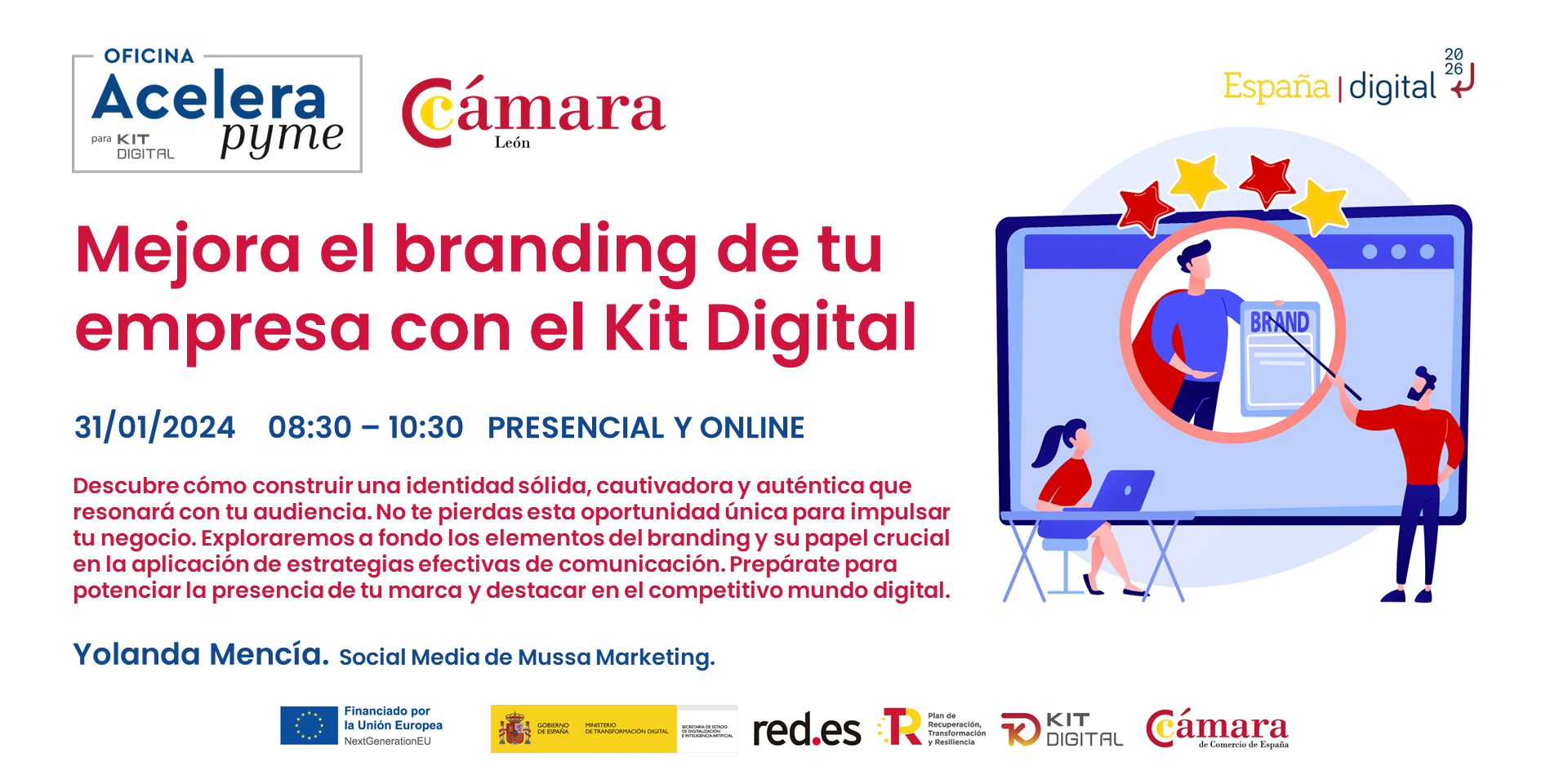 Cartel Mejora el branding de tu empresa Kit Digital