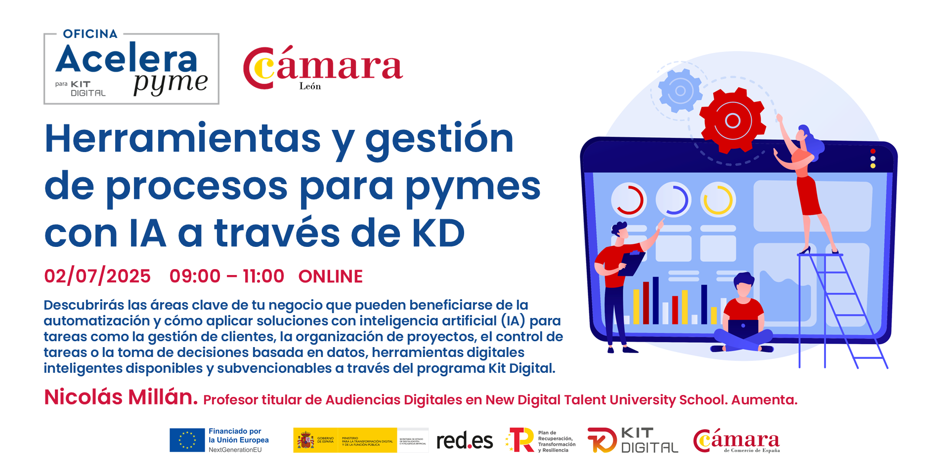 Cartel Herramientas gestion procesos pymes con IA KD