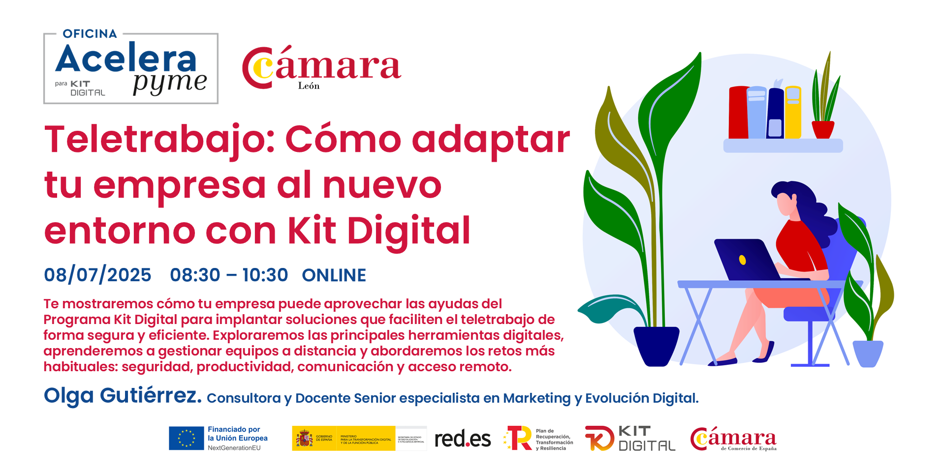 Cartel Teletrabajo adaptar empresa nuevo entorno KD