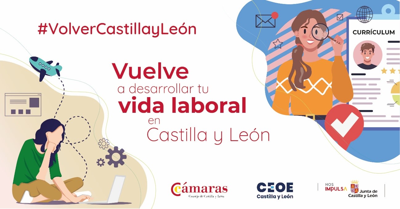 </p>
<p>El Convenio, firmado el 4 de diciembre de 2023, entre la Junta de Castilla y León, el Consejo de Cámaras de Castilla y León, CEOE Castilla y León y la Confederación Internacional de Casas Regionales de Castilla y León tiene como principales objetivos la difusión, publicidad y captación de trabajadores, ya sean cualificados o no, con la finalidad de favorecer su regreso, en una medida que persigue luchar contra la despoblación, fomentar el arraigo familiar y dar respuesta a la demanda de trabajadores de las empresas de nuestra comunidad. Este Convenio es el punto de partida para poner en marcha la maquinaria que permita conectar oferta y demanda, y su objetivo principal es facilitar el retorno a la Comunidad Autónoma a aquellos castellanos y leoneses residentes en el exterior que lo deseen.</p>
<p>Para llevar a cabo este Programa de Retorno del Talento, la Junta de Castilla y León subvencionará con 5.000 euros a las empresas que contraten por cuenta ajena, con una duración mínima de un año, a ciudadanos oriundos de Castilla y León. Del mismo modo, se abonarán 5.000 euros a cada ciudadano en el exterior que quiera retornar para ponerse al frente como autónomo de un negocio que se transfiera, para así hacerse cargo de los gastos por la operación de transmisión, y se comprometa a continuar con la actividad durante ese plazo de un año. Se trata de ayudas a la contratación laboral y al autoempleo de castellanos y leoneses compatibles con otras ayudas al retorno.</p>
<p>Desde el Consejo de Cámaras así como desde la red cameral de Castilla y León se informará, orientará y asesorará a los ciudadanos interesados en retornar o que ya hayan retornado a Castilla y León, sobre las cuestiones que les puedan suscitar dudas relacionadas con su regreso desde el extranjero, así como desde otras Comunidades Autónomas y su reincorporación a la vida en Castilla y León, como pueden ser los diferentes trámites administrativos, previos y posteriores al retorno, las ayudas públicas al proceso de retorno y otras.</p>
<p>Para más información: retornocastillayleon@cocicyl.es</p>
<p>Vuelve a desarrollar tu vida laboral en CyL<br />
Vuelve a desarrollar tu vida laboral en CyL